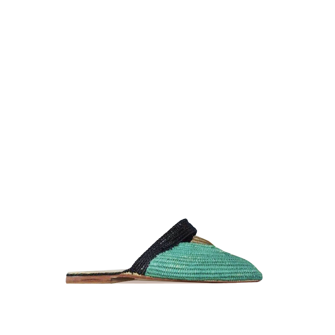 xaz Raffia Mules - Multi