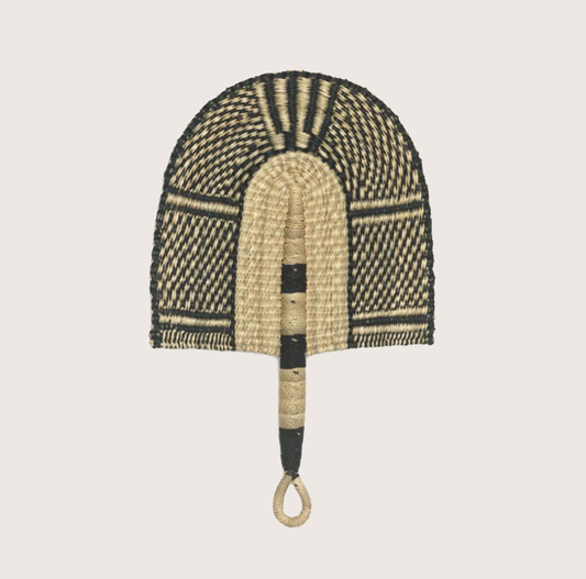 Bella Handwoven Raffia Hand Fan