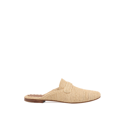 Zia Raffia Mules - Natural