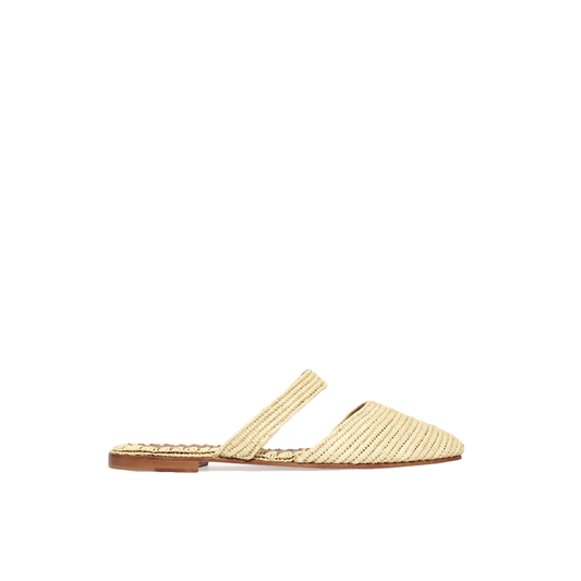 Fiya Raffia Mules - Natural